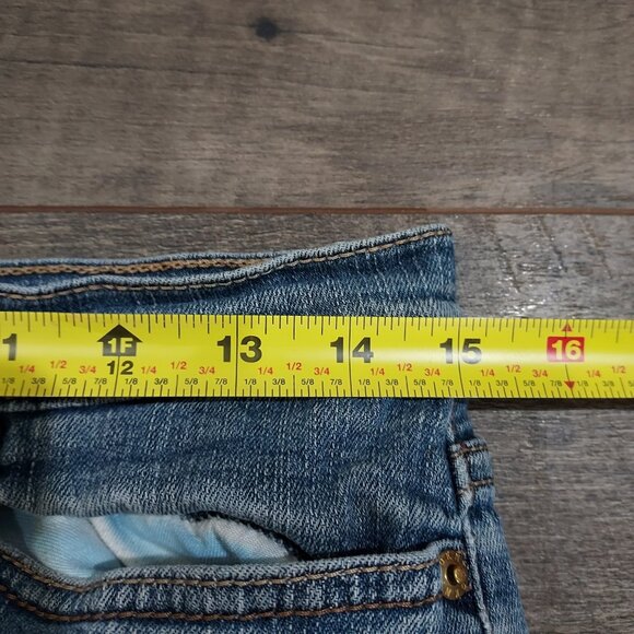 Thrashed Distressed DKNY Boot Cut Cotton Spandex Fits 30x30 size 10 - Picture 10 of 15